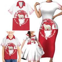 Nu Det Nuuk Greenland Not For Sale Family Matching Short Sleeve Bodycon Dress and Hawaiian Shirt