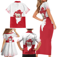 Nu Det Nuuk Greenland Not For Sale Family Matching Short Sleeve Bodycon Dress and Hawaiian Shirt