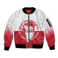 Nu Det Nuuk Greenland Not For Sale Sleeve Zip Bomber Jacket