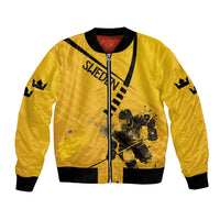 Sweden Ice Hockey Personalized Bomber Jacket Tre Kronor - GO Sweden