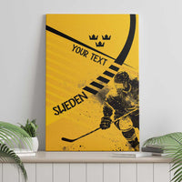 Sweden Ice Hockey Personalized Canvas Wall Art Tre Kronor - GO Sweden