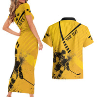 Sweden Ice Hockey Personalized Couples Matching Short Sleeve Bodycon Dress and Hawaiian Shirt Tre Kronor - GO Sweden