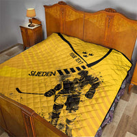 Sweden Ice Hockey Personalized Quilt Tre Kronor - GO Sweden