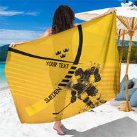 Sweden Ice Hockey Personalized Sarong Tre Kronor - GO Sweden