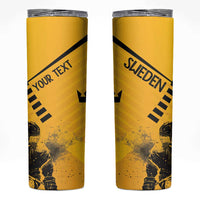Sweden Ice Hockey Personalized Skinny Tumbler Tre Kronor - GO Sweden