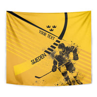 Sweden Ice Hockey Personalized Tapestry Tre Kronor - GO Sweden