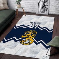 Suomi Ice Hockey Custom Area Rug Scandinavian Mountains Inspired