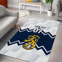 Suomi Ice Hockey Custom Area Rug Scandinavian Mountains Inspired