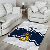 Suomi Ice Hockey Custom Area Rug Scandinavian Mountains Inspired