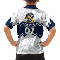 Suomi Ice Hockey Custom Family Matching Long Sleeve Bodycon Dress and Hawaiian Shirt Scandinavian Mountains Inspired