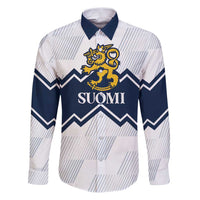 Suomi Ice Hockey Custom Family Matching Puletasi and Hawaiian Shirt Scandinavian Mountains Inspired