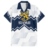 Suomi Ice Hockey Custom Family Matching Summer Maxi Dress and Hawaiian Shirt Scandinavian Mountains Inspired