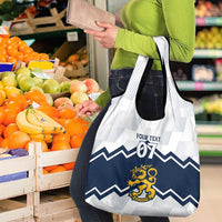 Suomi Ice Hockey Custom Grocery Bag Scandinavian Mountains Inspired