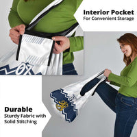 Suomi Ice Hockey Custom Grocery Bag Scandinavian Mountains Inspired