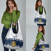Suomi Ice Hockey Custom Grocery Bag Scandinavian Mountains Inspired