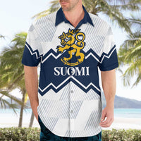 Suomi Ice Hockey Custom Hawaiian Shirt Scandinavian Mountains Inspired