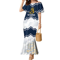 Suomi Ice Hockey Custom Mermaid Dress Scandinavian Mountains Inspired