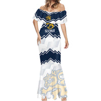 Suomi Ice Hockey Custom Mermaid Dress Scandinavian Mountains Inspired