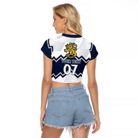 Suomi Ice Hockey Custom Raglan Cropped T Shirt Scandinavian Mountains Inspired