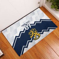Suomi Ice Hockey Custom Rubber Doormat Scandinavian Mountains Inspired