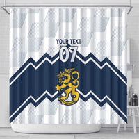 Suomi Ice Hockey Custom Shower Curtain Scandinavian Mountains Inspired