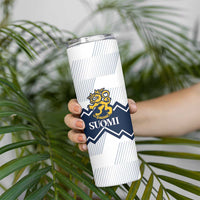 Suomi Ice Hockey Custom Skinny Tumbler Scandinavian Mountains Inspired