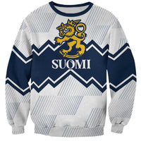 Suomi Ice Hockey Custom Sweatshirt Scandinavian Mountains Inspired