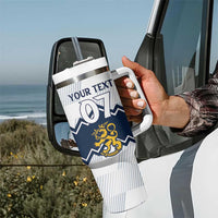 Suomi Ice Hockey Custom Tumbler With Handle Scandinavian Mountains Inspired