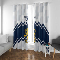 Suomi Ice Hockey Custom Window Curtain Scandinavian Mountains Inspired