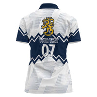 Suomi Ice Hockey Custom Women Polo Shirt Scandinavian Mountains Inspired