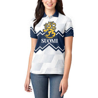 Suomi Ice Hockey Custom Women Polo Shirt Scandinavian Mountains Inspired