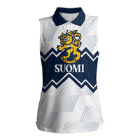 Suomi Ice Hockey Custom Women Sleeveless Polo Shirt Scandinavian Mountains Inspired