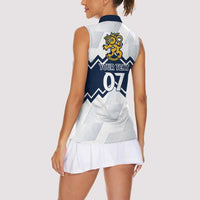 Suomi Ice Hockey Custom Women Sleeveless Polo Shirt Scandinavian Mountains Inspired