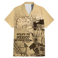 Gulf Of Mexico Vintage Map Est.1550 Family Matching Mermaid Dress and Hawaiian Shirt