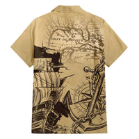 Gulf Of Mexico Vintage Map Est.1550 Family Matching Summer Maxi Dress and Hawaiian Shirt