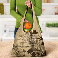 Gulf Of Mexico Vintage Map Est.1550 Grocery Bag