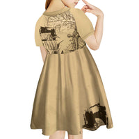 Gulf Of Mexico Vintage Map Est.1550 Kid Short Sleeve Dress