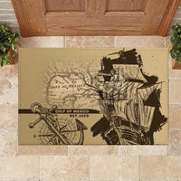 Gulf Of Mexico Vintage Map Est.1550 Rubber Doormat