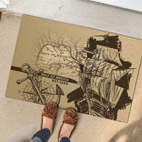 Gulf Of Mexico Vintage Map Est.1550 Rubber Doormat