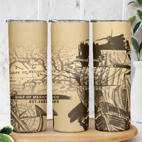 Gulf Of Mexico Vintage Map Est.1550 Skinny Tumbler