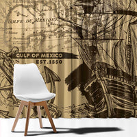 Gulf Of Mexico Vintage Map Est.1550 Window Curtain