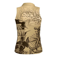 Gulf Of Mexico Vintage Map Est.1550 Women Sleeveless Polo Shirt