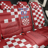 Croatia Football 2025 Custom Back Car Seat Cover Red Hrvatska Kockasti - Pula Arena