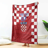 Croatia Football 2025 Custom Blanket Red Hrvatska Kockasti - Pula Arena