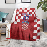 Croatia Football 2025 Custom Blanket Red Hrvatska Kockasti - Pula Arena