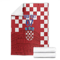 Croatia Football 2025 Custom Blanket Red Hrvatska Kockasti - Pula Arena