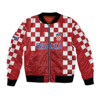 Croatia Football 2025 Custom Bomber Jacket Red Hrvatska Kockasti - Pula Arena