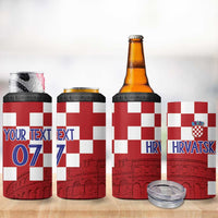 Croatia Football 2025 Custom 4 in 1 Can Cooler Tumbler Red Hrvatska Kockasti - Pula Arena