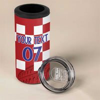 Croatia Football 2025 Custom 4 in 1 Can Cooler Tumbler Red Hrvatska Kockasti - Pula Arena
