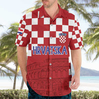 Croatia Football 2025 Custom Hawaiian Shirt Red Hrvatska Kockasti - Pula Arena